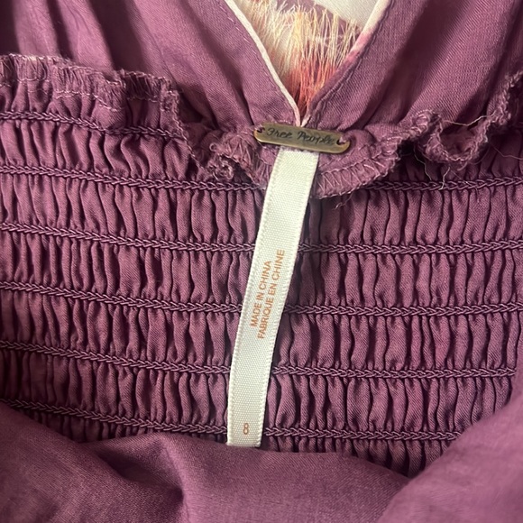 Free People Purple Floral Dress Size 8 - Picture 2 of 7